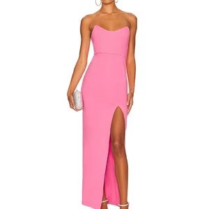 Superdown Pink Strapless Dress